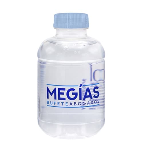 25cl Barcelona rPET Flasche. Direct print 2-Farben. Deckel blau