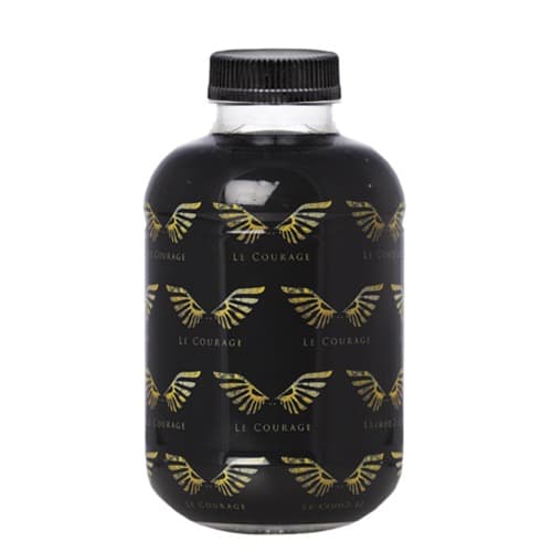 25cl Barcelona rPET Flasche. Sleeve-Full Wrap Plastikhülle, Mehrfarbig. Deckel schwarz