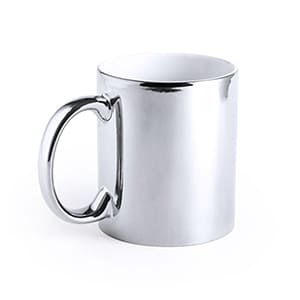 Nair. 350ml Keramikbecher, Oberfläche silber. Ohne Personalisierung