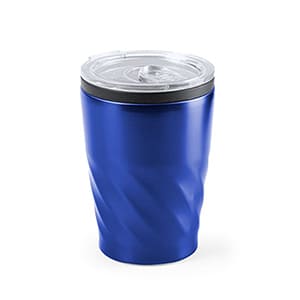 Revati. 350ml blauer Metallbecher mit Deckel. Ohne Personalisierung