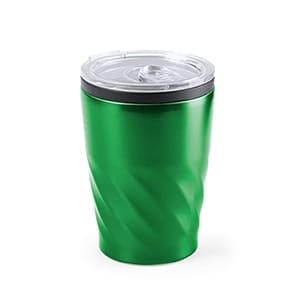 Revati. 350ml grüner Metallbecher mit Deckel. Ohne Personalisierung