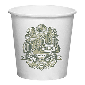 4oz Papierbecher Mehrfarbig. Standard Lieferung