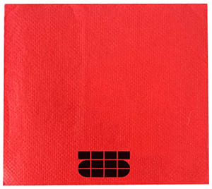 DP20 Double Point 20x20 Rote Serviette. Standard Lieferung. Einfarbiger Druck