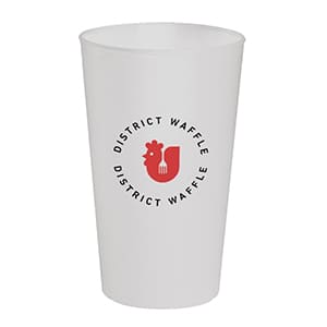 Ecco 50. Personalisierter Großer Plastikbecher, starr, transluzent. 2-Farbiger Druck