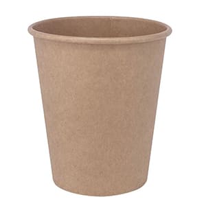 6oz-7oz Brauner Bio Papierbecher. Nicht personalisiert