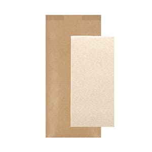 DP40 Double Point 32x40 Recycelte Serviette in Kraftumschlag für Besteck.. Nicht personalisiert