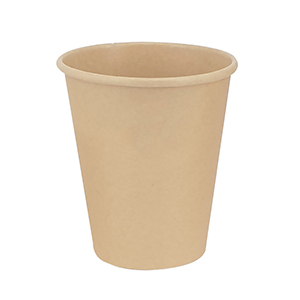 12oz Brauner Bio Papierbecher. Nicht personalisiert