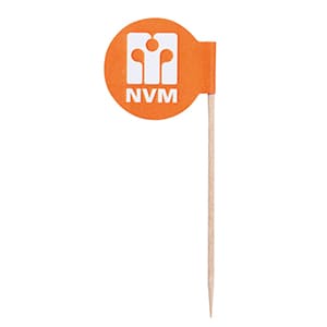 Party-Stick 15cm mit personalisierbarer Flagge. Mehrfarbiger Druck