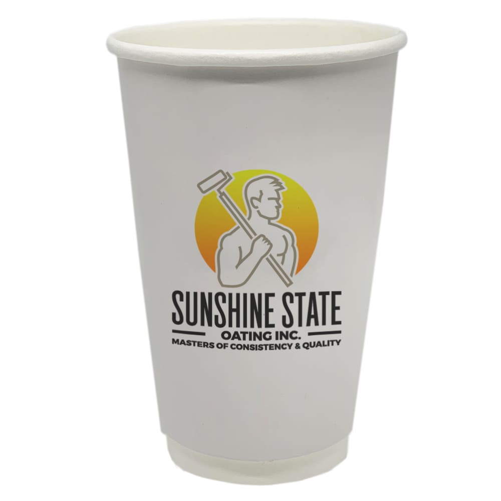 Vaso cartón PE 40cl doble pared personalizado. Cuatricomía. Entrega exprés
