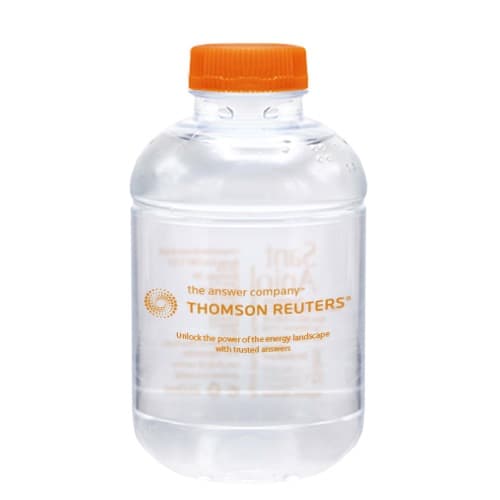 25cl Barcelona PET Flasche. Direktdruck 1 farbig. Deckel orange