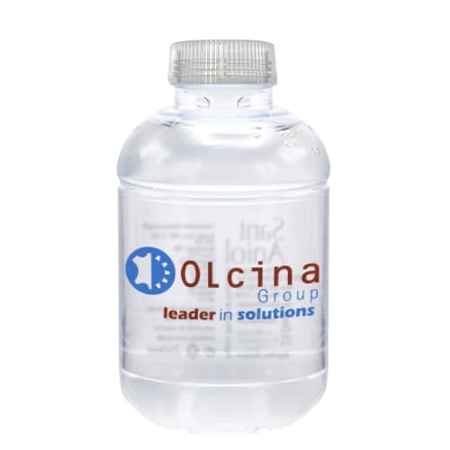 25cl Barcelona rPET Flasche. Direct print 2-Farben. Deckel clear
