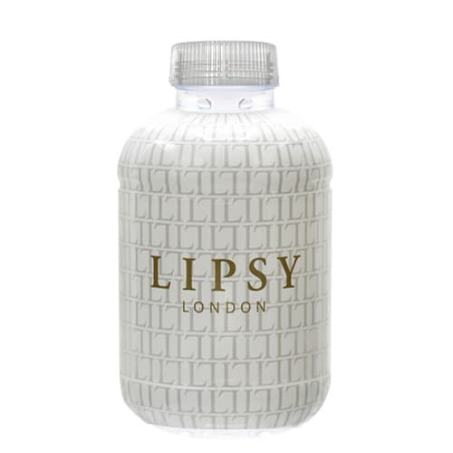 25cl Barcelona rPET Flasche. Sleeve-Full Wrap Plastikhülle, Mehrfarbig. Deckel clear