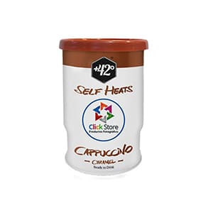 205ml Bebida autocalentable Capuccino Caramelo. Sleeve a todo color