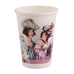 Vaso cartón PE 180ml personalizado en cuatricomía.