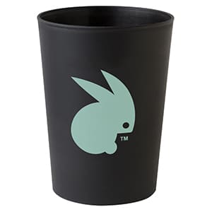 Ecco 50. Vaso personalizado negro de plástico reutilizable. A 1 color