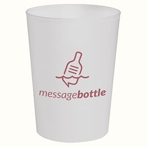 Ecco 50. Vaso personalizado translúcido de plástico reutilizable. A 1 color