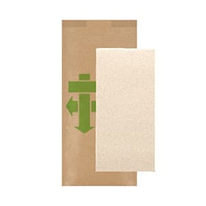 DP40 Double Point 40x33 Recycelte Serviette in Kraftumschlag. Lieferung. Nicht personalisiert