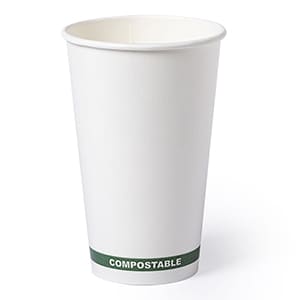 Vaso cartón PLA bio blanco 50cl. Sin personalizar