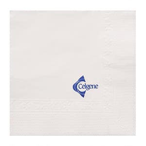 DC20 Dos Capas 20x20, servilleta personalizada blanca. Entrega exprés. Impresión 1 color