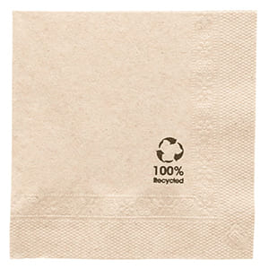 DC20 Dos Capas 20x20, servilleta personalizada reciclada. Entrega exprés. Impresión 1 color