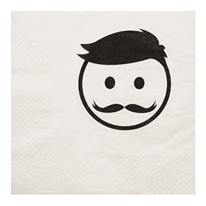 DC33 Dos Capas 33x33, servilleta personalizada blanca. Entrega exprés. Impresión 1 color