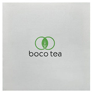 DP33 Doble Punto 33x33, servilleta personalizada blanca. Entrega estándar. Impresión 2 colores