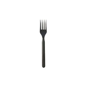 Fourchette noire en CPLA biodégradable. Sans personnalisation