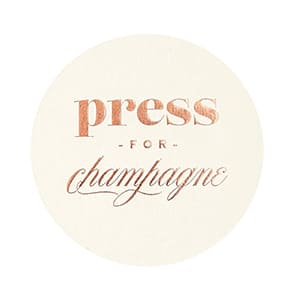 Sous-verre personnalisé rond blanc 9cm. 1 couleur stamping
