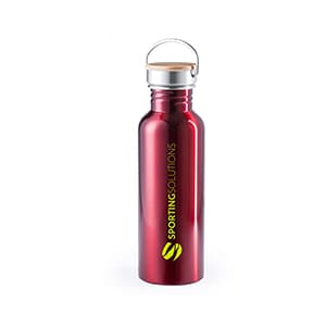 Milky. Bidón personalizado 80cl rojo de metal estilo retro. A 1 color