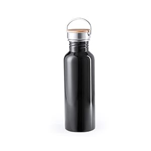 Milky. Bidón 80cl negro de metal estilo retro. Sin personalizar