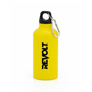 Mento. Bidón personalizado metálico de 40cl amarillo. Marcado a 1 color