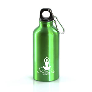 Mento. Bidón personalizado metálico de 40cl verde. Marcado a 1 color