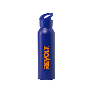 Rukbat. Bidón personalizado de metal de 60cl azul con acabado mate. 1 color