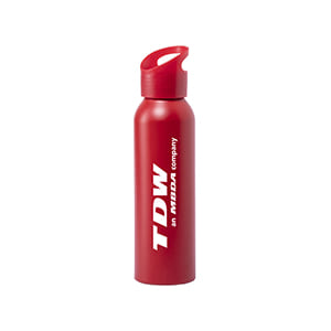 Rukbat. Bidón personalizado de metal de 60cl rojo con acabado mate. 1 color