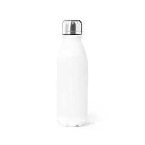 Ran. Bidón de metal de 550ml blanco con acabado brillante. Sin personalizar