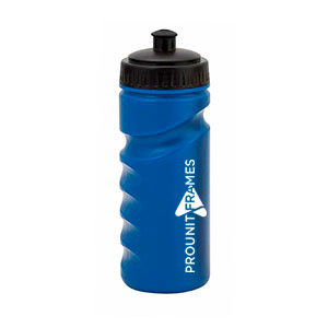 Iskan. Bidón personalizado de 50cl sport azul de plástico. Marcado a 1 color
