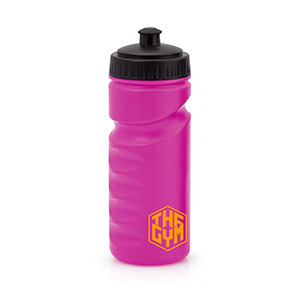 Iskan. Bidón personalizado de 50cl sport fucsia de plástico. Marcado a 1 color