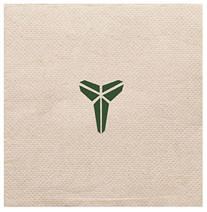 DP20 Serviette recyclée Double Poin 20x20. Livraison Standard. Impréssion une couleur