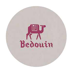 Sous-verre personnalisé rond blanc 9cm. Marquage 1 couleur