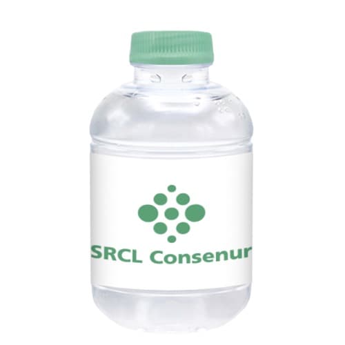 25cl Barcelona rPET Bottle. Paper Label 1-2 colors. Green cap