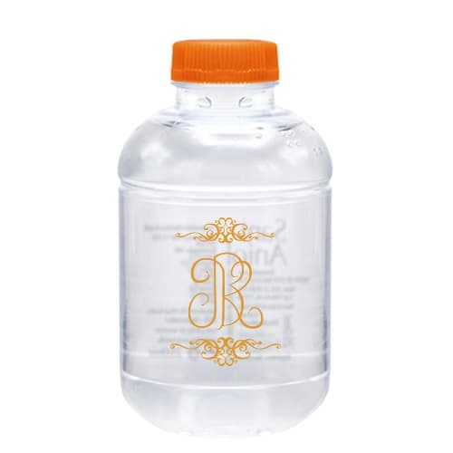 25cl Barcelona rPET Bottle. Direct print 1 color. Orange cap