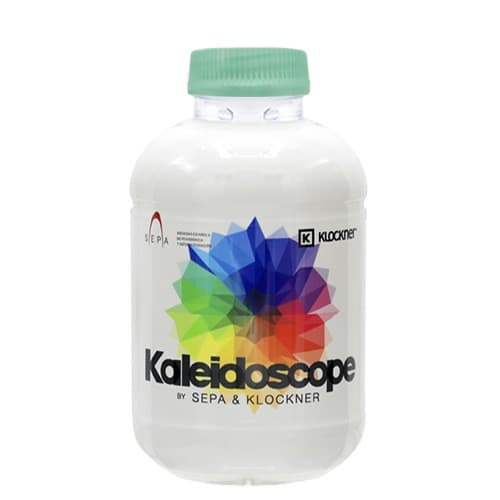 25cl Barcelona rPET bottle. Sleeve-Full wrap, full color. Green cap