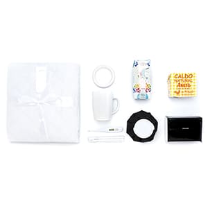 Customized Black "Get Well" gift pack. 1 color print