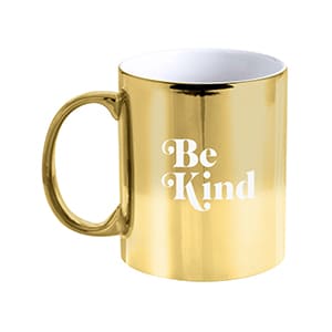 Nair. 350ml Customized ceramic mug in golden finish. Laser
