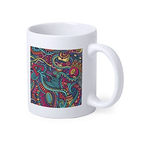 Tabit. Customized 350ml white mug with sublimation. Full color