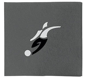 DP20 Double Point 20x20 Grey Napkin. Express delivery. 2-color print