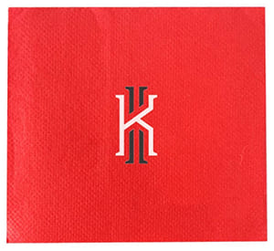 DP20 Double Point 20x20 Red Napkin. Express delivery. 2-color print