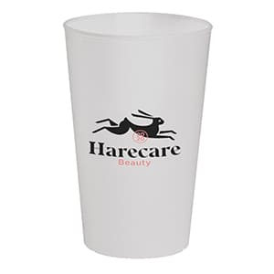 Ecco 30. Customised translucent rigid plastic cup. 2-color print