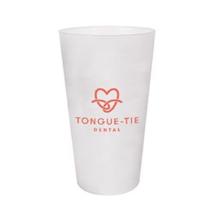 Ecco 60. Customised translucent rigid plastic cup. 1 color print