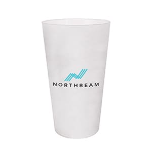Ecco 60. Customised translucent rigid plastic cup. 2-color print